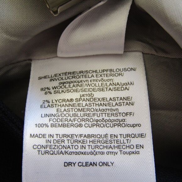 Brooks Brothers Skirt 6 Navy Blue Classic Feminine Academia Tollegno 1900 A Line - Picture 12 of 13